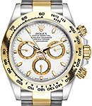 Daytona 400m in Steel with Yellow Gold Bezel on Oyster Bracelet with White Stick Dial