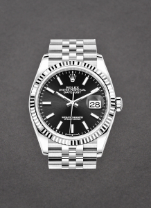 Rolex Unworn 126234bsj Datejust 36mm in Steel and White Gold Fluted Bezel 126234bsj