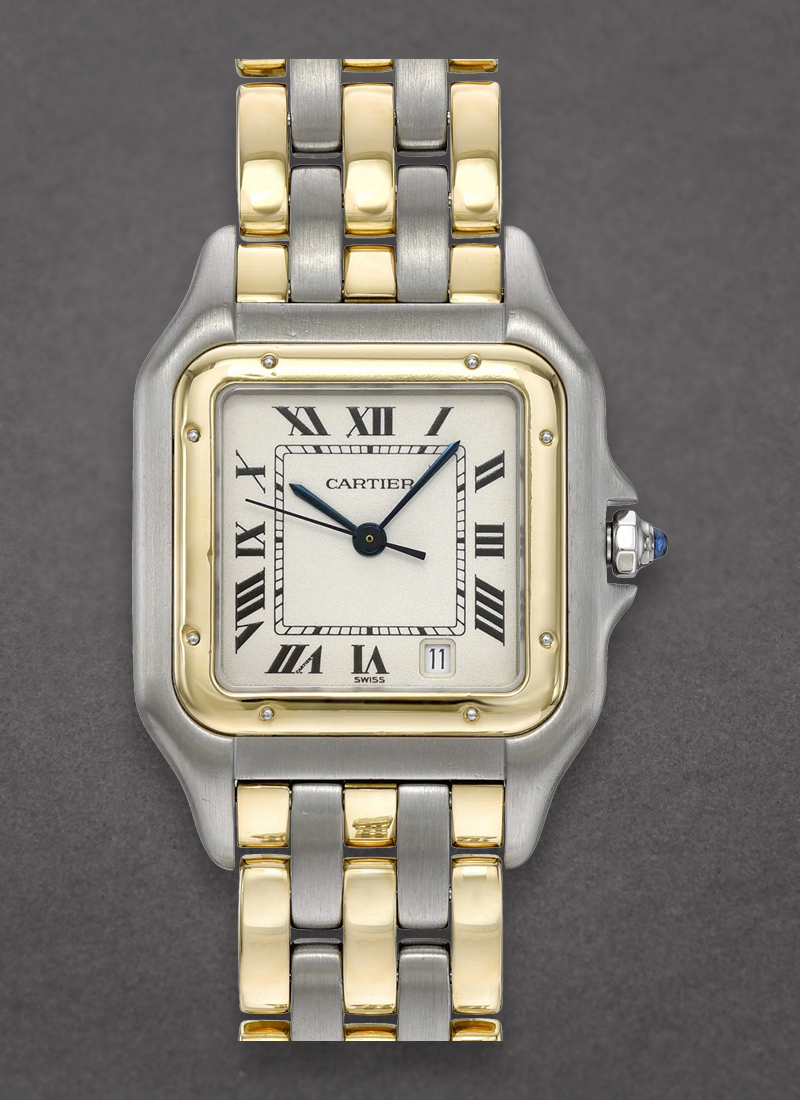 Cartier Panther 27mm Mid Size  in Steel and Yellow Gold Bezel