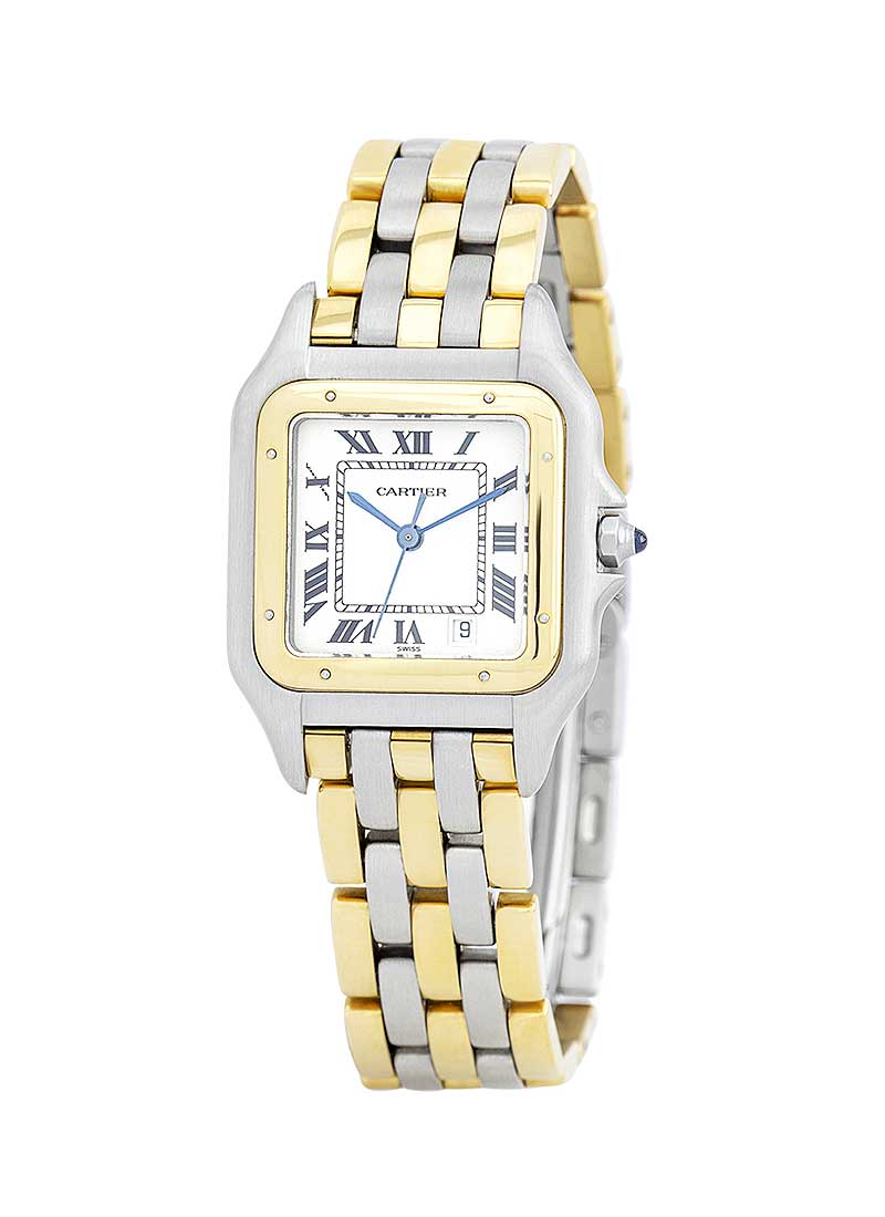 Cartier Panther 27mm Mid Size  in Steel and Yellow Gold Bezel