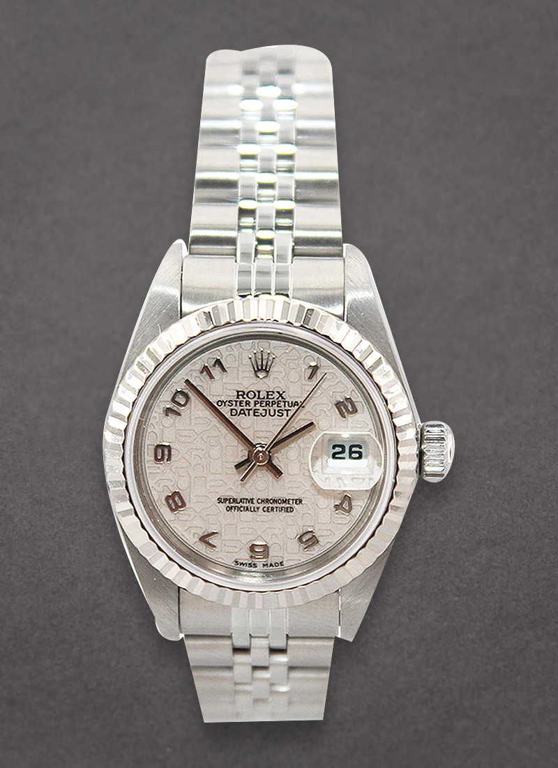 Pre-Owned Rolex Lady's Datejust in Steel with White Gold Fluted Bezel