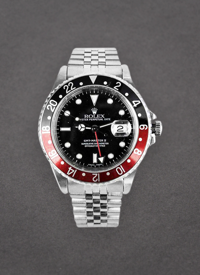 Pre-Owned Rolex GMT Master 40mm in Steel with Black and Red Bezel