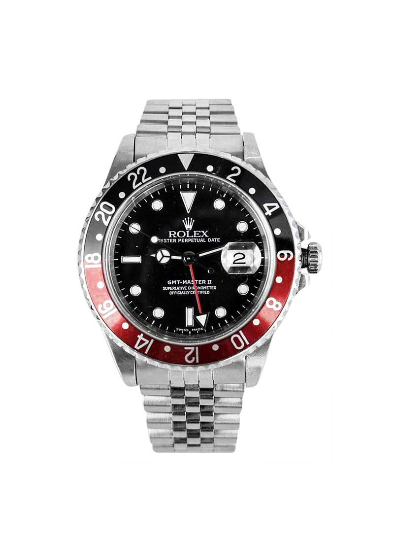 Pre-Owned Rolex GMT Master 40mm in Steel with Black and Red Bezel