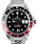 GMT Master 40mm in Steel with Black and Red Bezel on Jubilee Bracelet with Black Dial