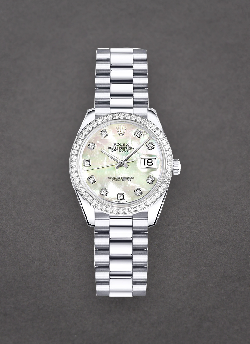 Pre-Owned Rolex President 26mm in Platinum with Diamond Bezel