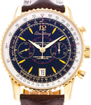 Montbrillant Edition in Rose Gold on Brown Calfskin Leather Strap with Black Dial