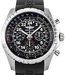 Bentley 24 Hour in steel - Limited Edition on Black Rubber Strap with Black Dial