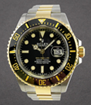 Sea Dweller 43mm in Steel and Yellow Gold with Black Ceramic Bezel on Oyster Bracelet with Black Dial