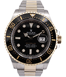 Sea Dweller 43mm in Steel and Yellow Gold with Black Ceramic Bezel on Oyster Bracelet with Black Dial