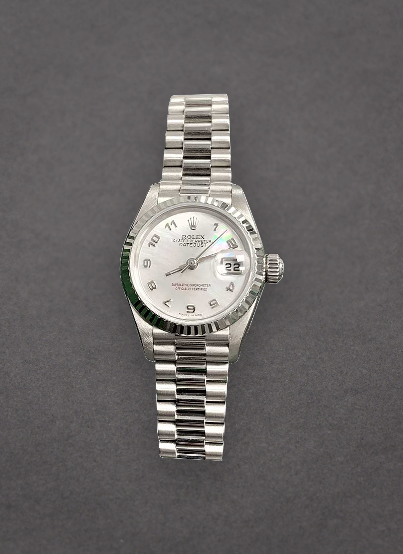 Pre-Owned Rolex President 26mm in White Gold with Fluted Bezel