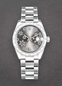 Pre-Owned Rolex 178344 Midsize Datejust 31mm in Steel with Scattered Diamond Bezel 178344