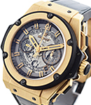 Rose Gold King Power Unico Boutique Special Edition of 30pcs on Racing Grey Leather Strap -  Grey Skeleton Dial 