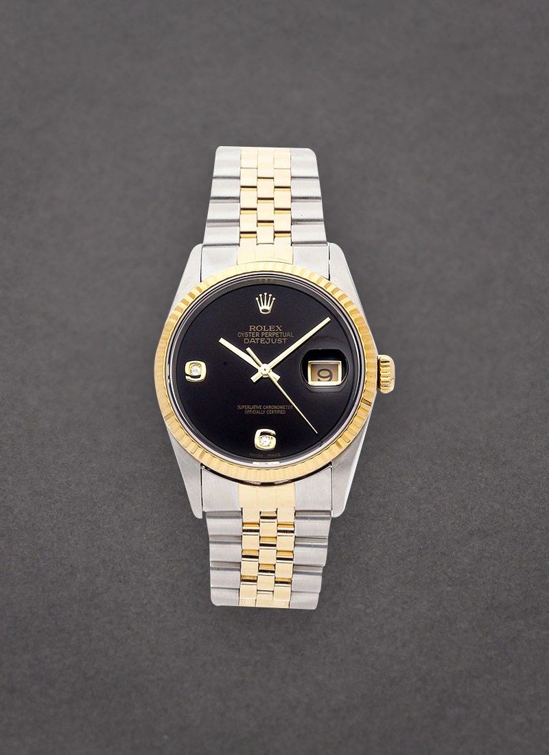 Pre-Owned Rolex Datejust 36mm in Steel with Yellow Gold Fluted Bezel