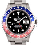 GMT-Master II in Steel with Blue and Red Pepsi Bezel on Oyster Bracelet with Black Dial