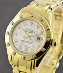 Masterpiece with 12 Diamond Bezel - Meteorite Diamond Dial Yellow Gold 