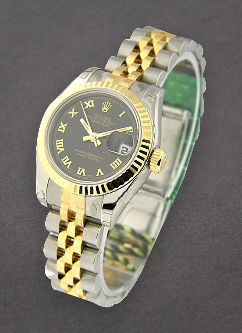 Pre-Owned Rolex Datejust Lady's 26mm in Steel with Yellow Gold Fluted Bezel