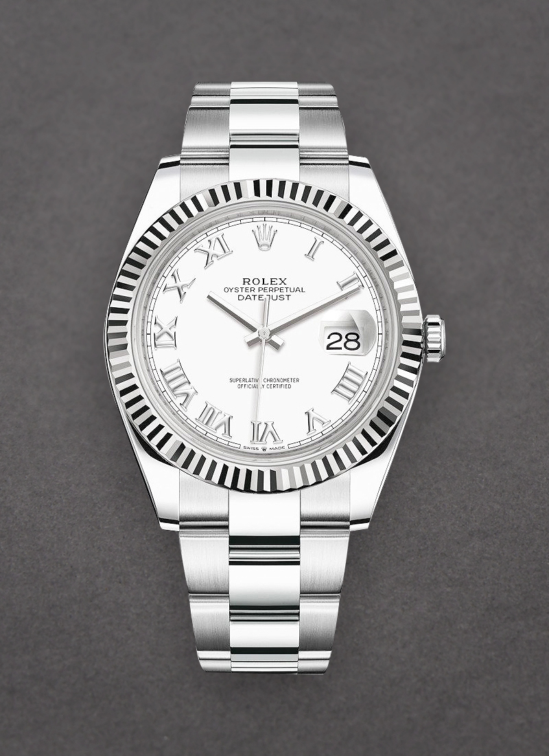 Pre-Owned Rolex Datejust II 41mm with White Gold Fluted Bezel