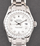 Masterpiece with White Gold Diamond Bezel on Pearlmaster Bracelet with Silver Diamond Dial