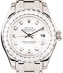 Masterpiece with White Gold Diamond Bezel on Pearlmaster Bracelet with Silver Diamond Dial