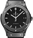 Classic Fusion Mens 45mm Automatic in Black Ceramic On Black Rubber Strap with Black Dial