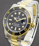 2-Tone Submariner with Black Dial and Black Ceramic Bezel on 2-Tone Oyster Bracelet