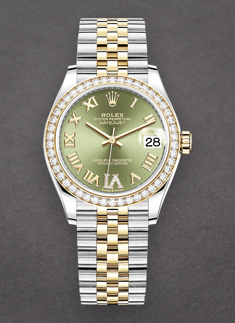 278383RBR Rolex Datejust 31mm 2 Tone YG SS Jubilee Bracelet 46 Diamond Bezel Essential Watches