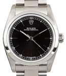 Oyster Perpetual No Date 31mm in Steel with Domed Bezel on Oyster Bracelet with Black Stick Dial