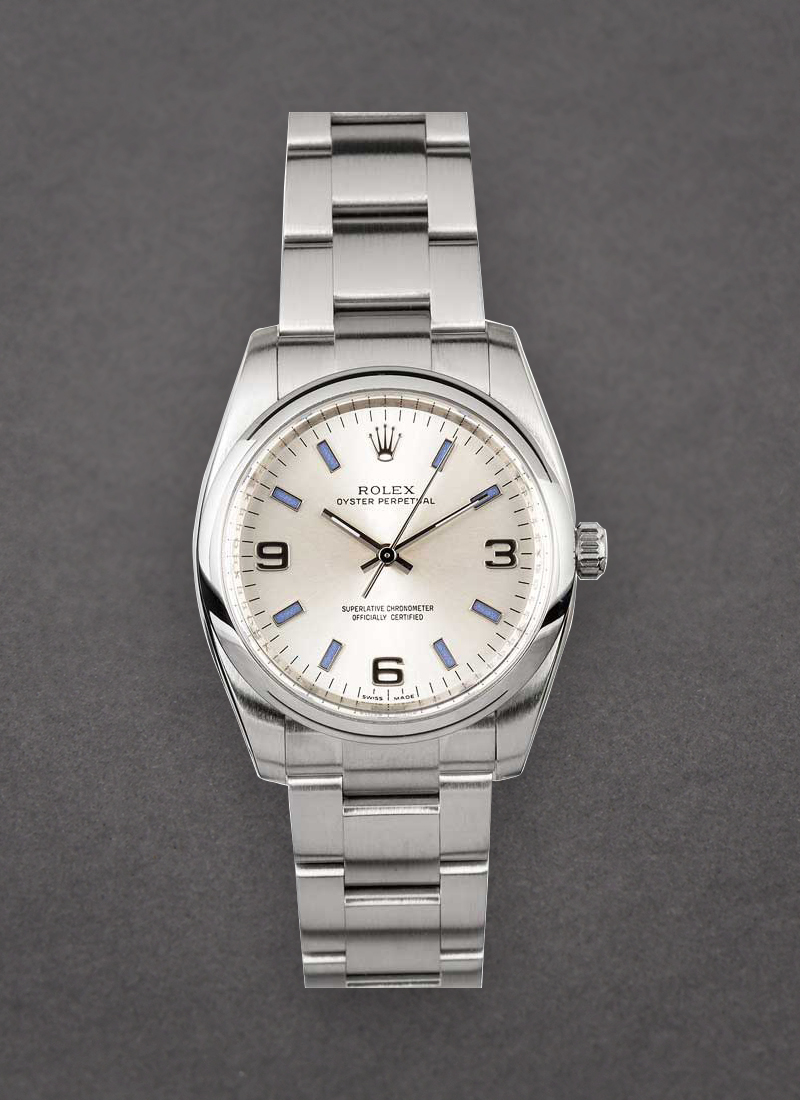 Pre-Owned Rolex Oyster Perpetual 34mm No Date in Steel with Smooth Bezel