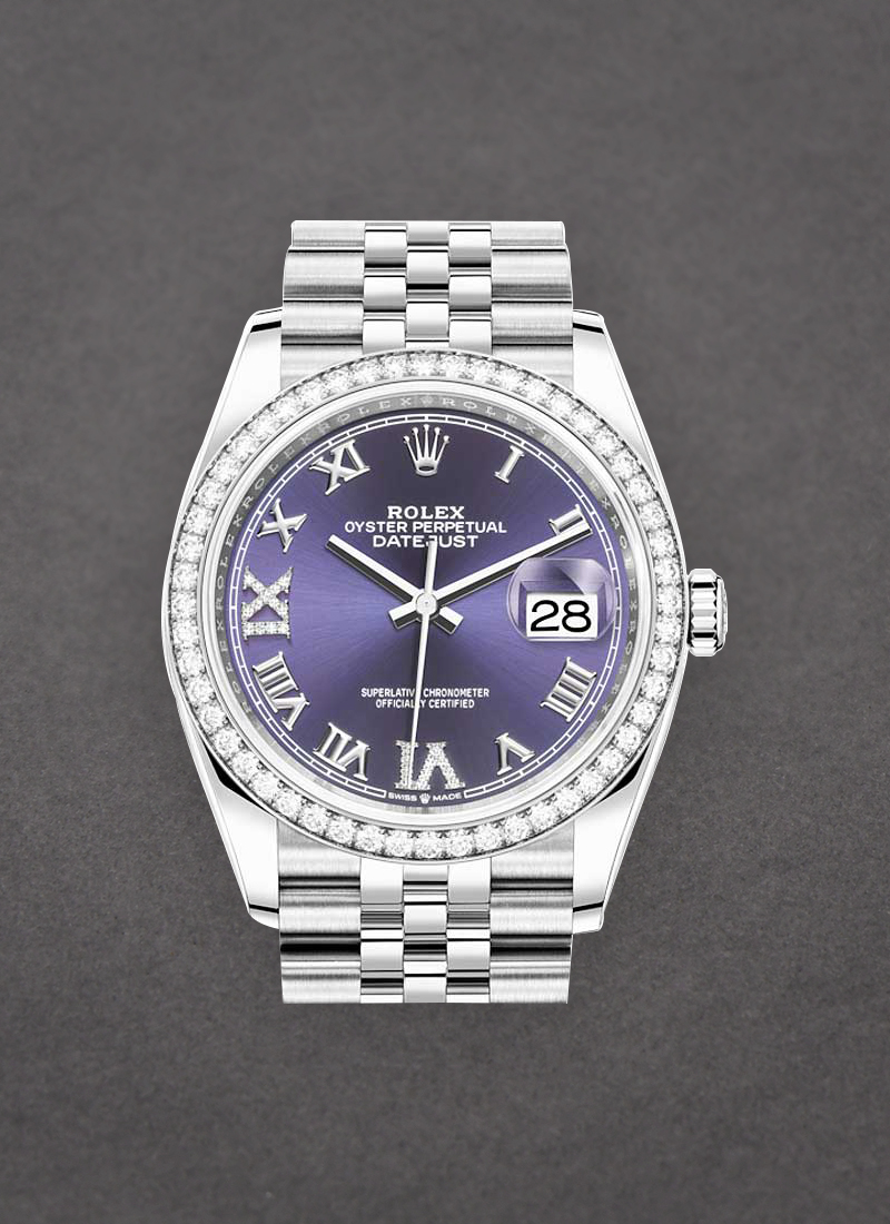 Rolex Unworn Datejust 36mm in Steel with Diamond Bezel