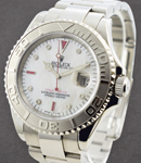 Yachtmaster 40mm with Custom MOP Ruby Dial on Oyster Bracelet with Platinum Bezel