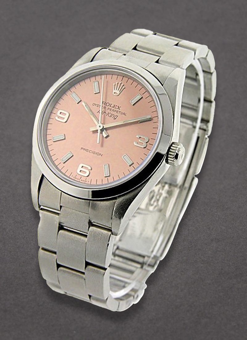 Pre-Owned Rolex Air King 34mm in Steel with Smooth Bezel