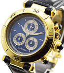 Pasha 35mm Chronograph Yellow Gold on Strap with Grey Dial