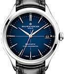 Clifton Baumatic 10467 Stainless Steel with Blue Dial on Black Alligator Strap