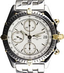 Chronomat Chronograph in Steel and Yellow Gold on Steel Bracelet with Silver Dial