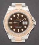 Yacht-Master 40mm in Steel with Rose Gold Bezel on Oyster Bracelet with Chocolate Dial