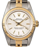 Oyster Perpetual No Date Lady's in Steel with Yellow Gold Fluted Bezel on Jubilee Bracelet with Silver Stick Dial