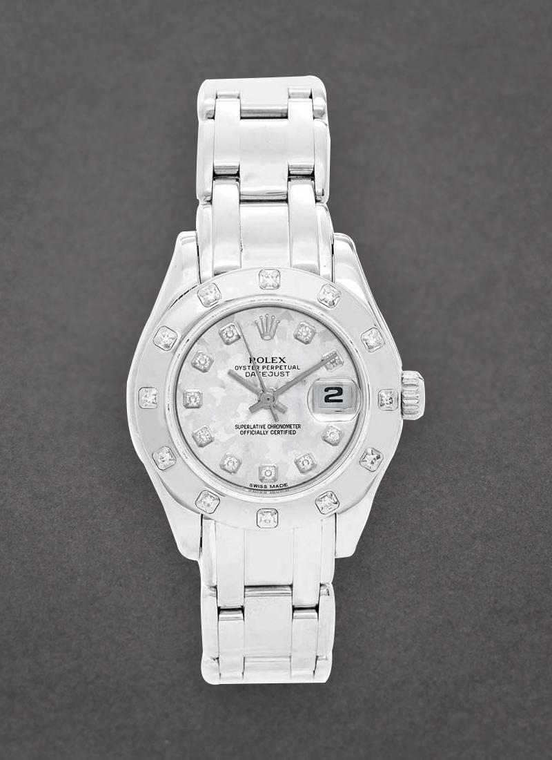 Pre-Owned Rolex Masterpiece Lady's in White Gold with 12 Diamond Bezel