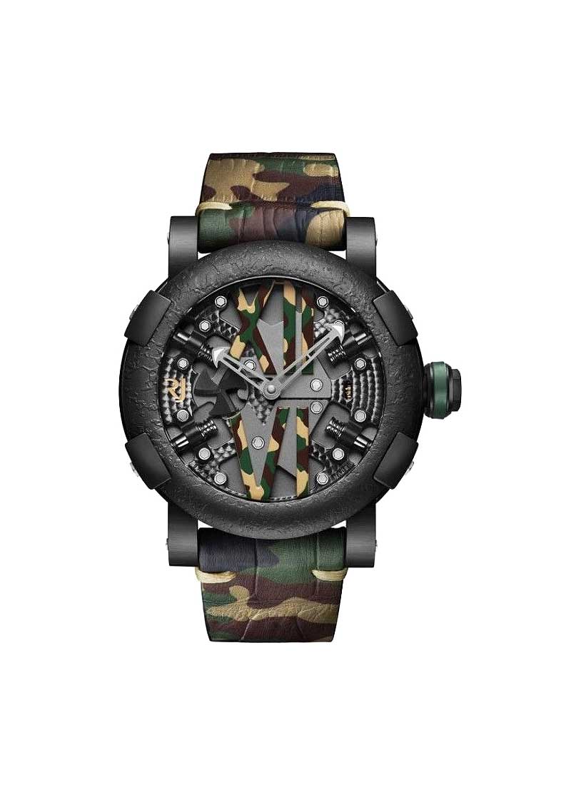 Romain Jerome Steampunk 50mm Automatic Camo in Black PVD Stainless Steel
