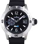 Master Diver Automatic GMT in Steel on Black Rubber Strap with Black Dial