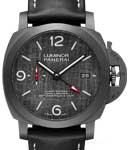 PAM 1036 - Luminor Luna Rossa GMT in Titanium on Black Calfskin Leather Strap with Grey Dial