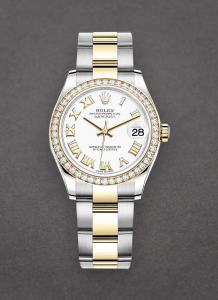Rolex Unworn 278383WRO Mid Size 31mm Datejust in Steel with Yellow Gold Diamond Bezel 278383WRO