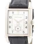 Vintage 45 Petite Seconde in White Gold on Black Crocodile Leather Strap with Silver Dial