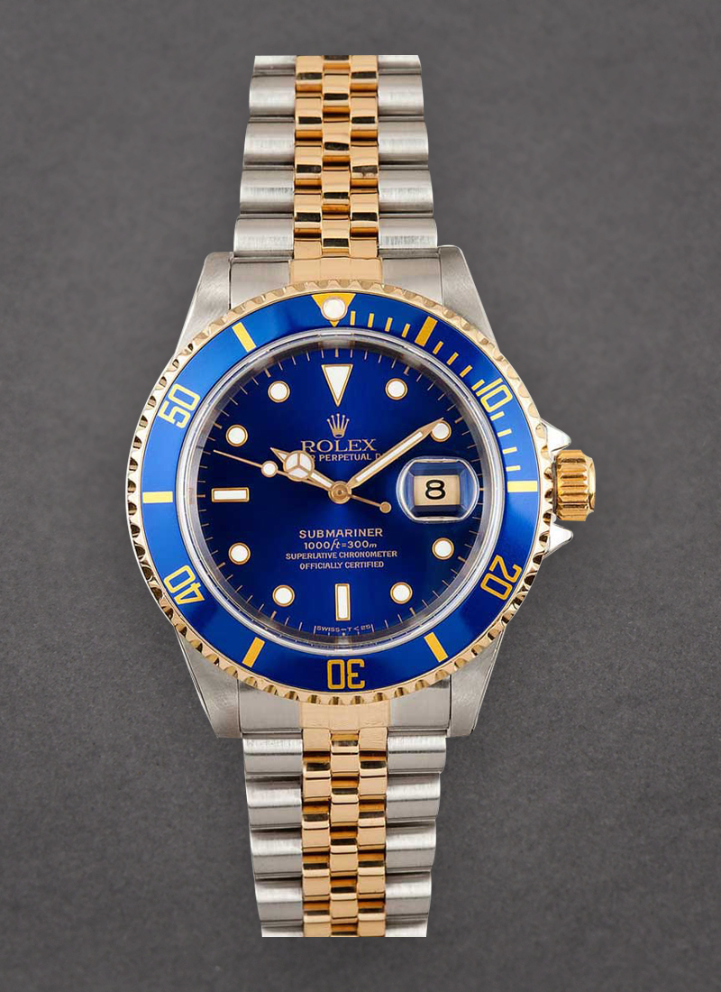 Pre-Owned Rolex Submariner 2-Tone with Blue Bezel