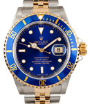 Submariner 2-Tone with Blue Bezel on Jubilee Bracelet with Blue Dial