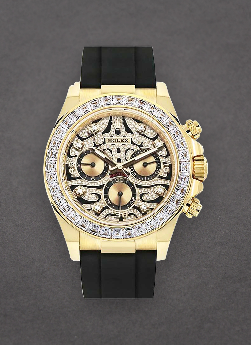 Rolex Unworn Daytona Cosmograph 40mm in Yellow Gold with Diamond Bezel