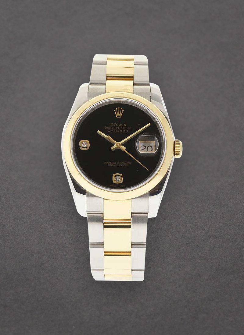 Pre-Owned Rolex Datejust 36mm in Steel with Yellow Gold Smooth Bezel