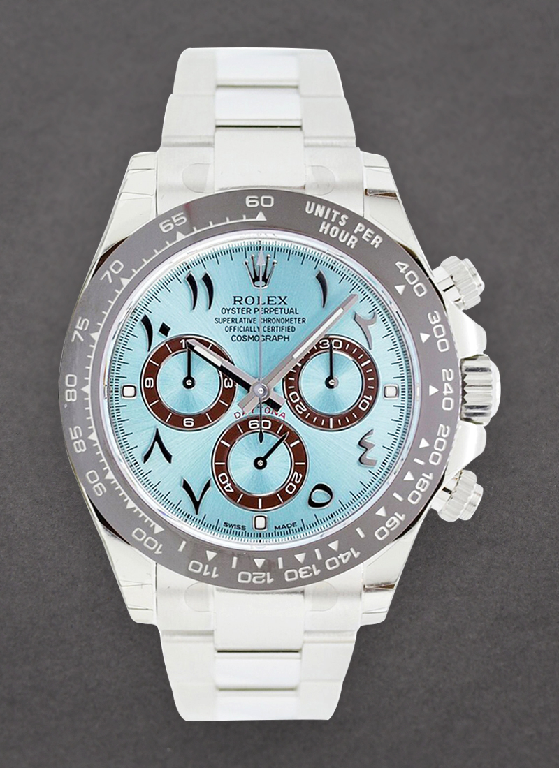 Rolex Unworn Daytona Cosmograph in Platinum with Brown Bezel