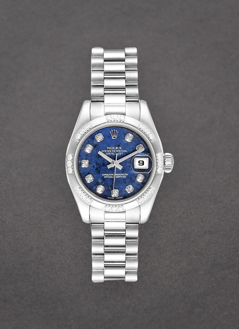 Pre-Owned Rolex President 26mm in White Gold with Diamond Bezel