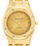 Royal Oak 36mm  Automatic in Yellow Gold on Yellow Gold Bracelet with Champagne Dial