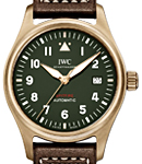 Pilot's Midsize in Bronze on Brown Strap with Green Dial